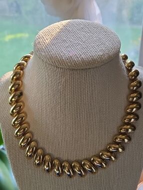 NapierGold Tone Statement Necklace